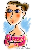 Colored sumi-e style Caricature