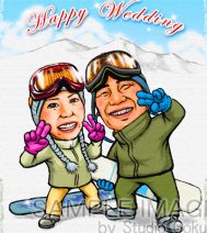 Watercolor acrylic portrait