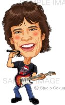 B-1 ロックスターカリカチュア似顔絵