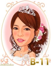 新婦髪型B-11　華やで可愛らしいハーフアップスタイル