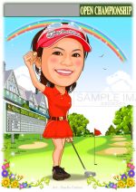 Golfer Caricature Portrait