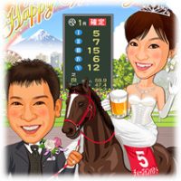 優勝馬ディープインパクト・新婦乗馬ポーズ