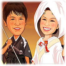 たすき掛け 結婚式の美しい似顔絵 美顔絵 Com たすき掛け 結婚式の美しい似顔絵 美顔絵 Com