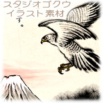 19年猪 いのしし 亥年干支年賀状 10 縦 蒼鷹初日出富士 墨絵調 結婚式の美しい似顔絵 美顔絵 Com